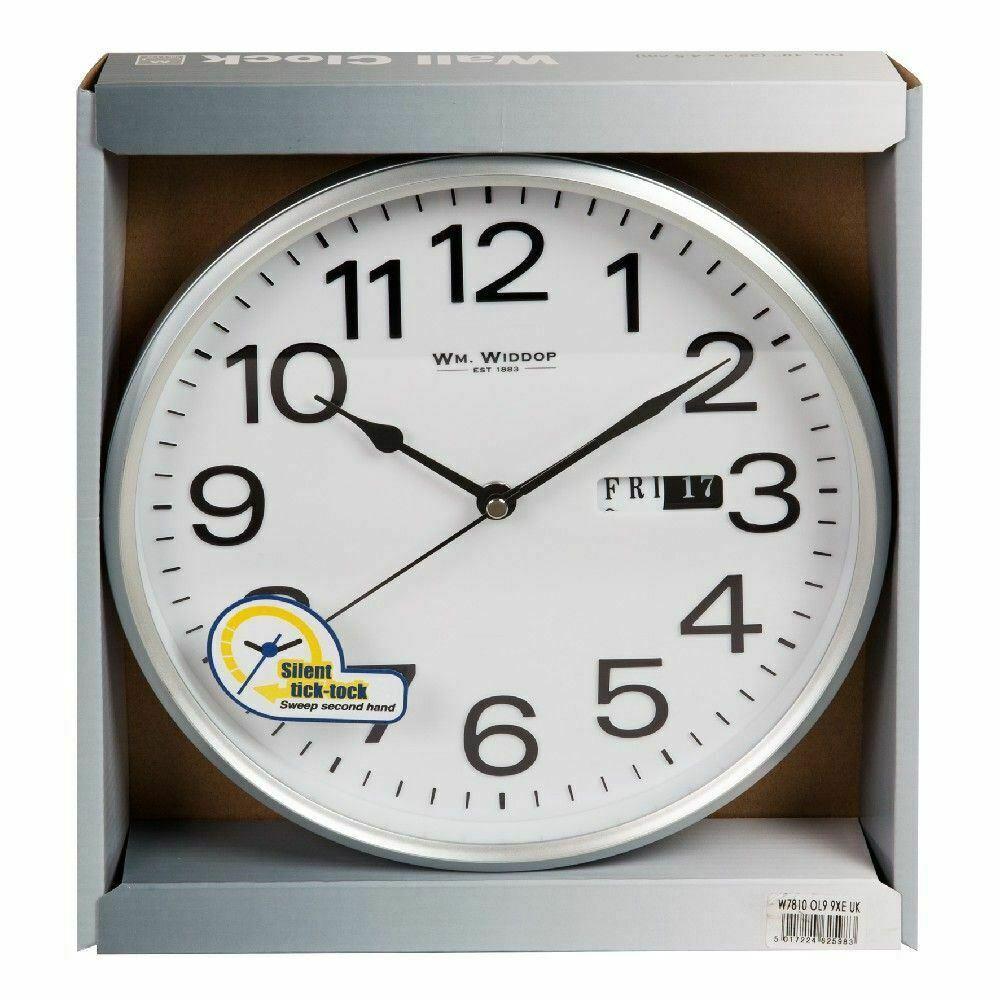 Widdop Day/Date 10" Wall Clock W7810