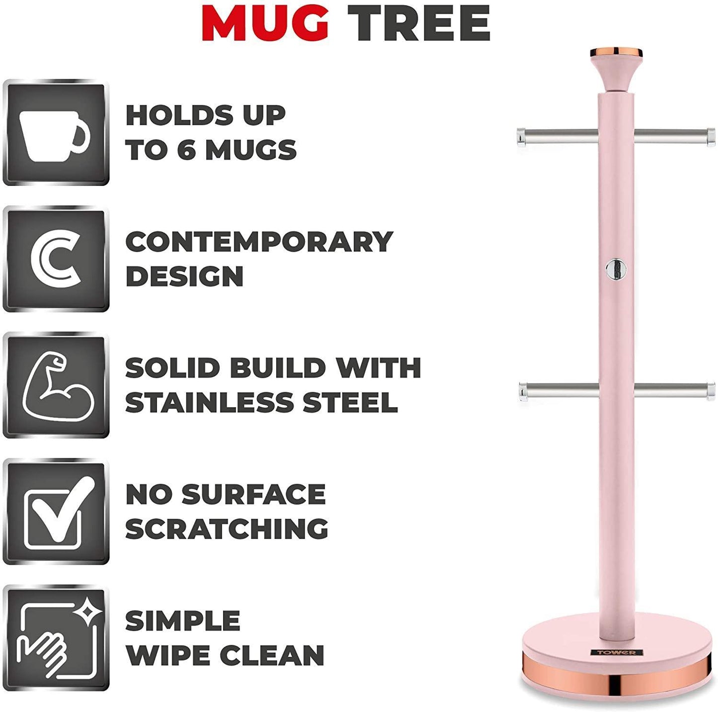 Tower Cavaletto Mug Tree Pink