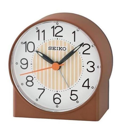 Seiko Brown Desk Alarm Clock QHE136B