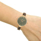 Seksy Rocks Ladies Watch | Rose Gold Case & Leather Bracelet With Grey Dial | 2579