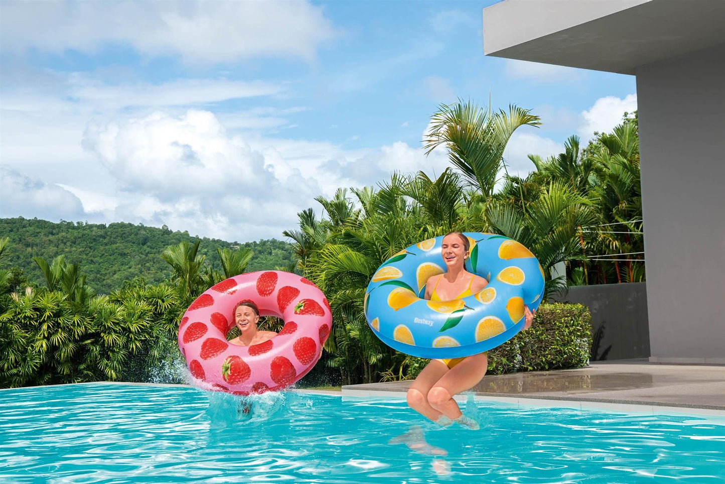 Bestway Scentsational Pool Inflatable Swim Ring Lounger Lemon Scent - BW36229