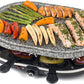 Giles & Posner Electric Stone Raclette Grill Indoor Tabletop Hot Plate Non-Stick Grill Pans 1200 W