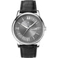 Accurist Men's Fashion Dress Black Leather Strap watch 7189