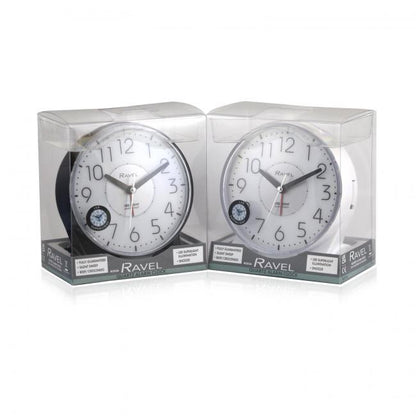 Ravel Large Contemporary Bedside Alarm Clock RC036 Available Multiple Colour