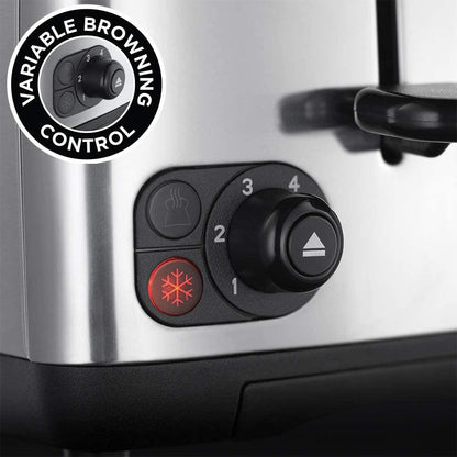 Russell Hobbs Stainless Steel 2 Slice Toaster Brushed & Polished Finish
