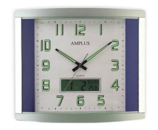 Amplus Digital/analogue Wall clock with sweep movement PW041B