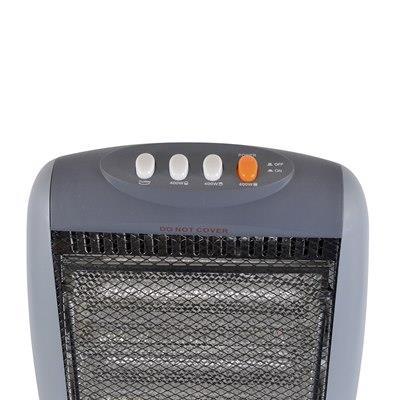 StayWarm 1200w 3 Bar Compact Halogen Heater - Grey