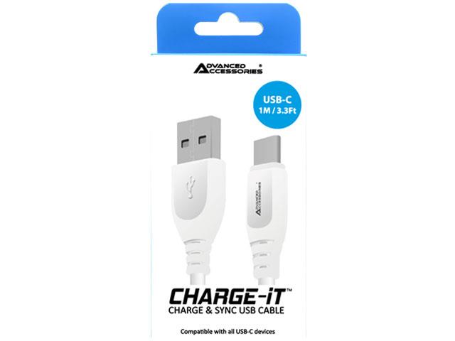 Advanced Accessories 1 Metre Type C to USB Cable- White