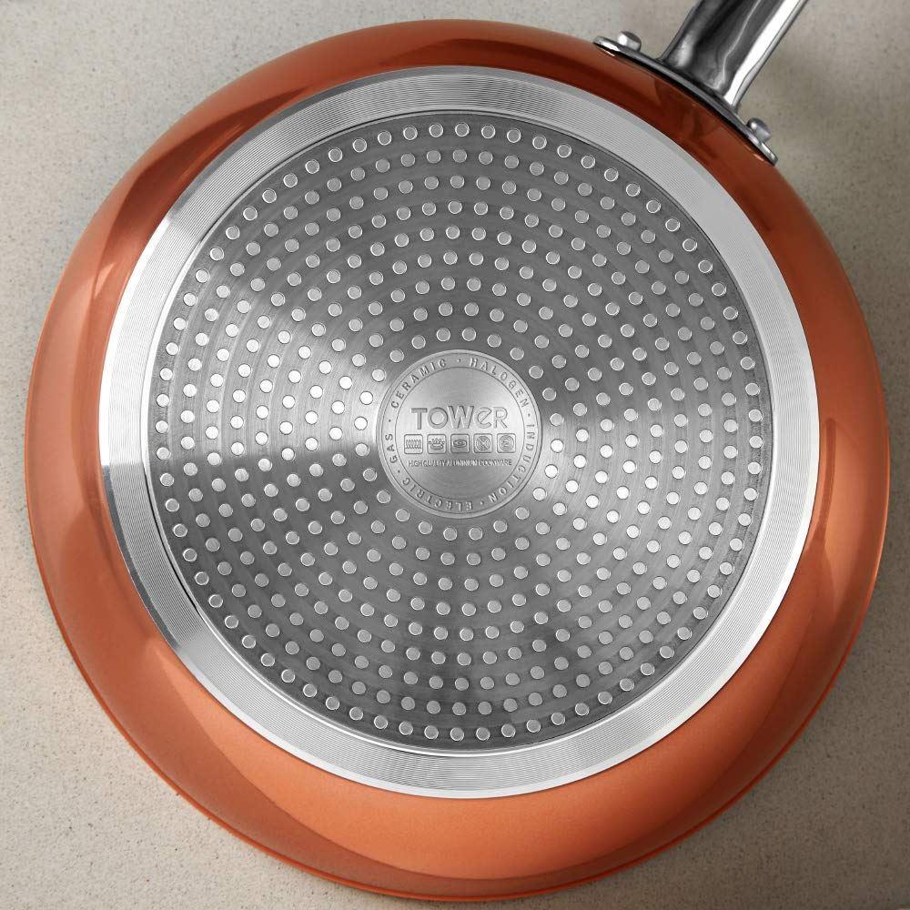 Tower Frying Pan Copper Non Stick Ceramic Coating 24cm