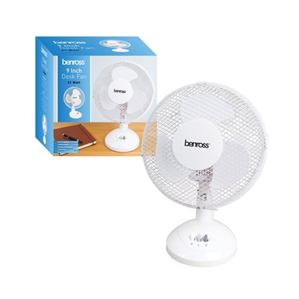 Benross 9 Inch Desk Fan for Home, Shop and Offices