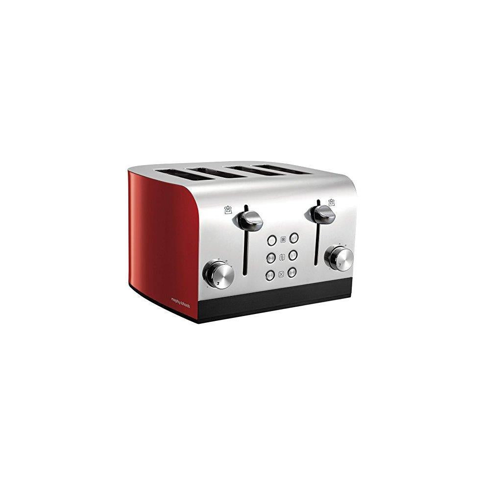 Morphy Richards Equip 4 Slice Toaster Red Four Slice Toaster DK