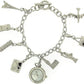 Charmed Ladies Analogue T-bar Bracelet Charm Watch & 8 Hanging Charms Gift Set WA086983 - CLEARANCE NEEDS RE-BATTERY