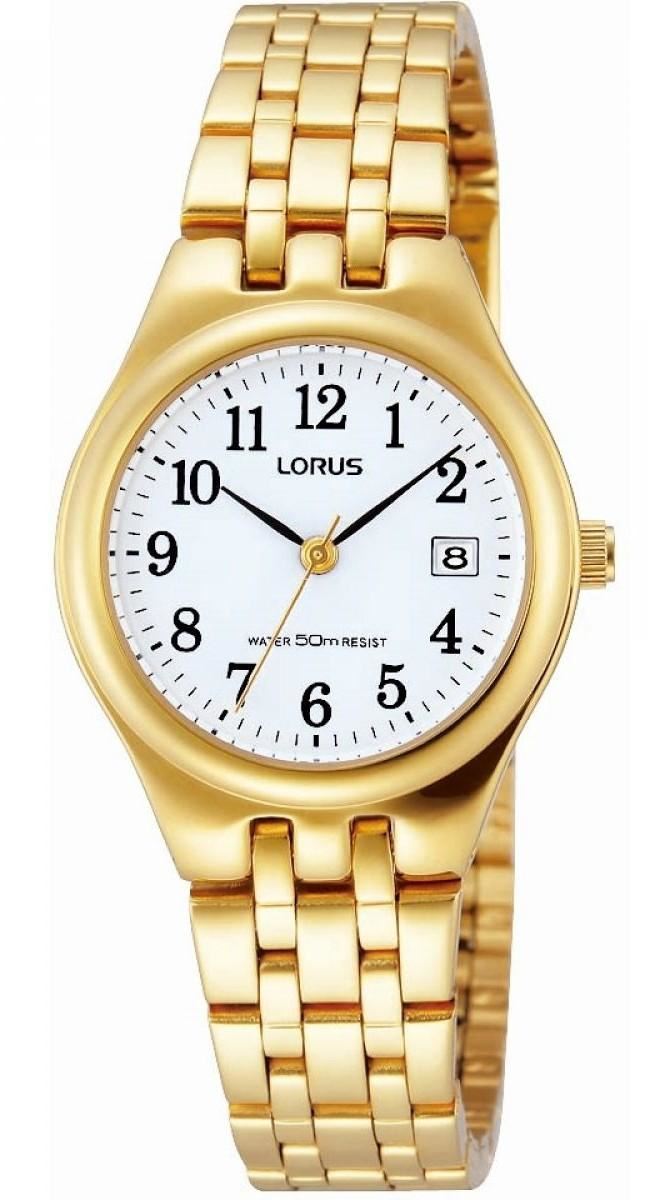 Lorus Ladies Fashion Designer Analogue Gold Bracelet Watch Rh786ax9