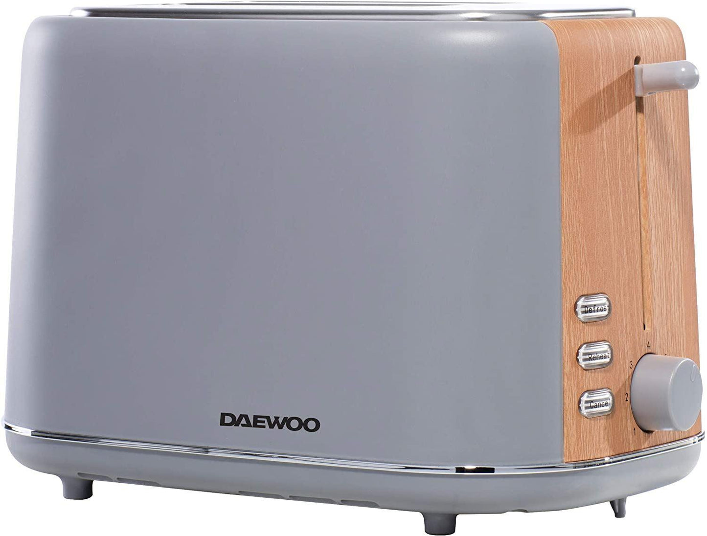 Daewoo Stockholm 2 Slice Toaster with Wood Effect - Grey SDA1737