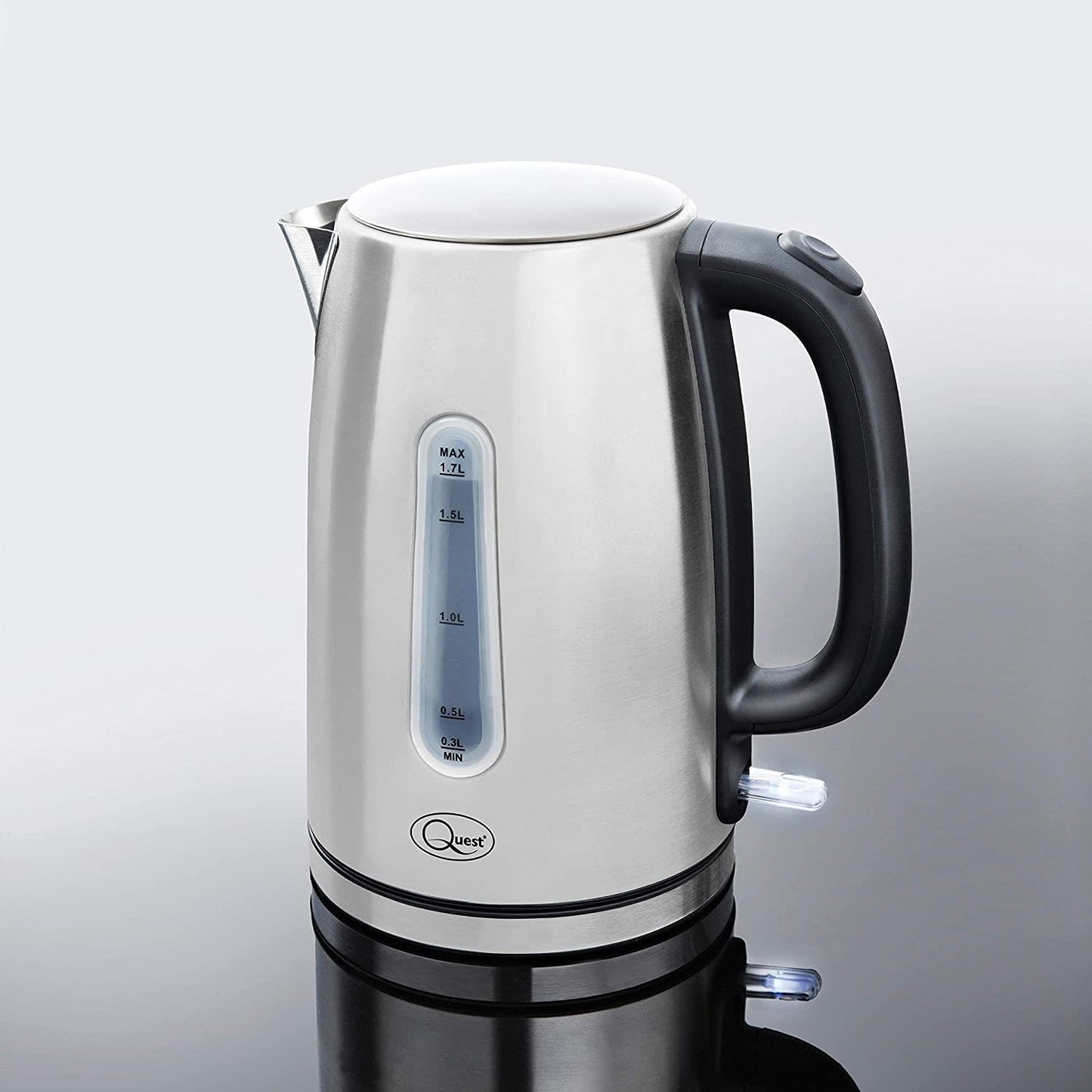 Quest Rapid Boil Full Stainless Steel Kettle 1.7L (Carton of 6)