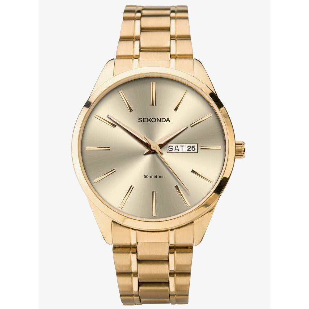 Sekonda Mens Gold Plated Bracelet Watch 1643