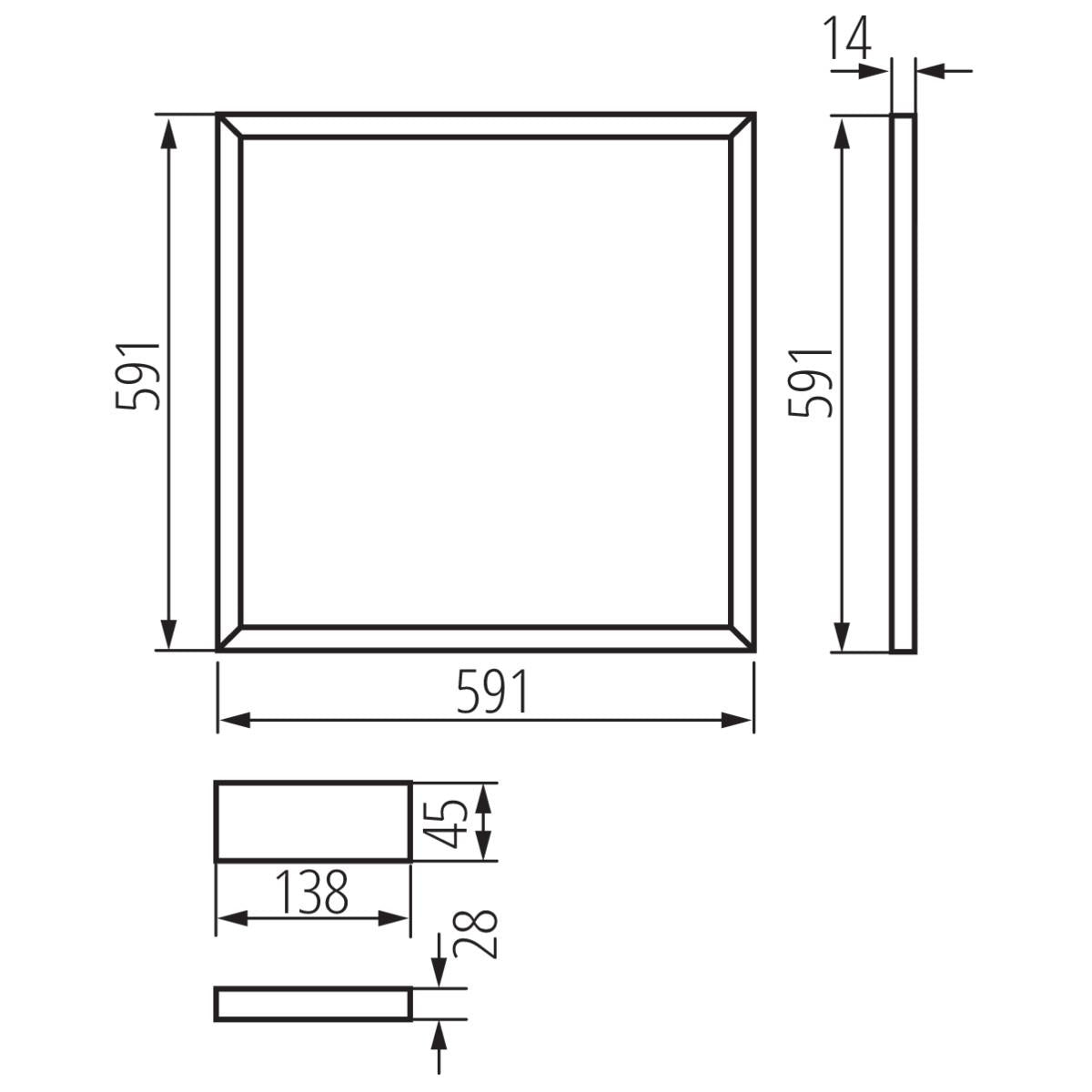 AVAR 6060 40w Panel LED NW