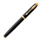 Parker IM Matt Black Gold Trim Fountain Pen Fine NIB + Converter TB 2094151