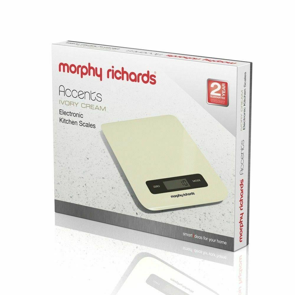 Morphy Richards Digital Kitchen Scale Touch Screen Stainless Steel, Ivory 974905