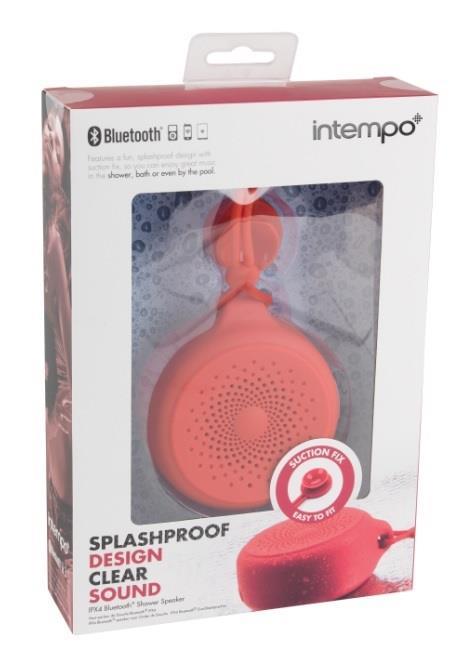 Intempo Bluetooth Shower Speaker - Red