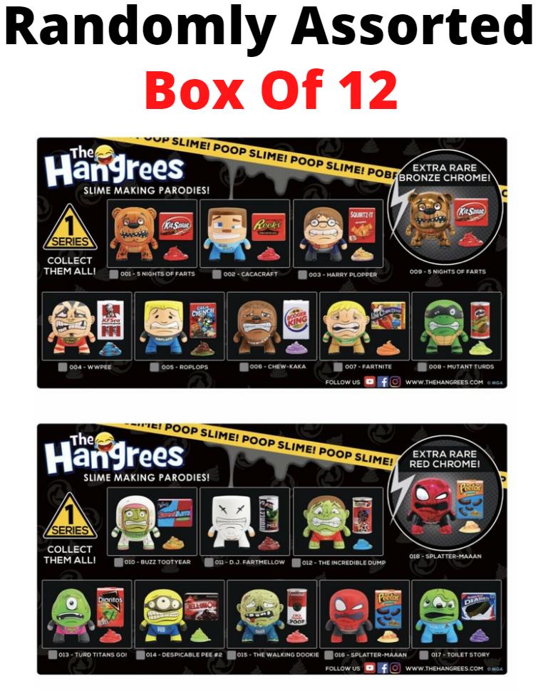 The Hangrees Collectible Parody Figures with Slime Ramdomly Assorted Box Of 12