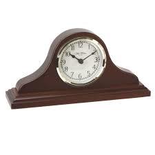 Wm. Widdop Napoleon Birch Wood Mantel Clock with Arabic Dial W9701