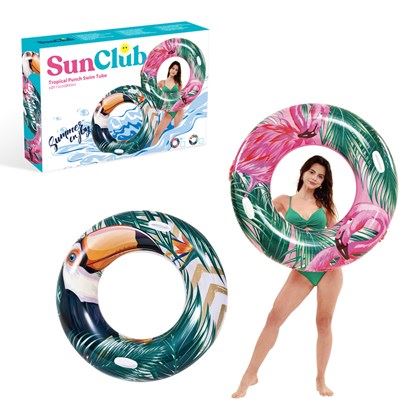 Sun Club 100cm Inflatable Tropical Swim Rings 2pk (Carton of 12)