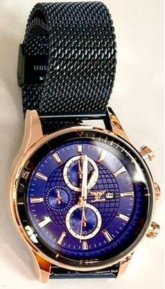 NY London Mens Fashion Dated Mesh Strap Watch PI-7632 Available Multiple Colour