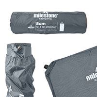 Milestone Self Inflatable Mat - 5CM - Charcoal (Carton of 4)