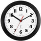 Acctim Parona Radio Controlled Plastic Wall Clock Black 74313 23cm Available Multiple Colour
