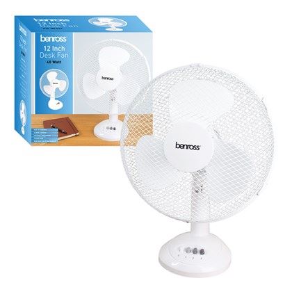 Benross 12" Desk Fan (Carton of 1)