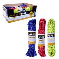 Milestone 100Ft Multi-Purpose Rope - 3 Assorted Colours (Carton of 12)