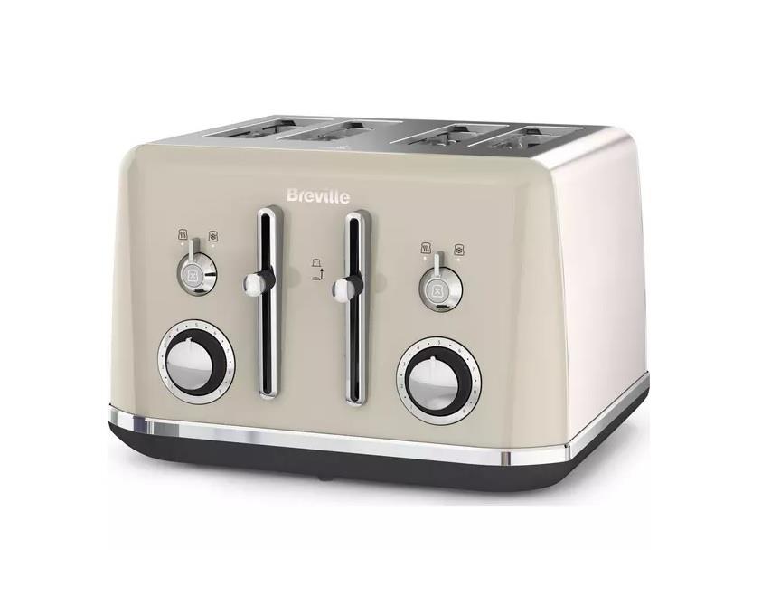 Breville Cream Mostra Collection Premium Gloss 4 Slice Toaster (Refurbished)