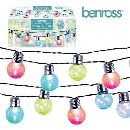 Benross 50 Retro Party String Lights - Multi-Colour (Carton of 12)