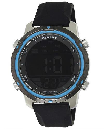 Henley Men's Digital rubber strap watch WATCH HDG036- MULTIPLE COLOURS