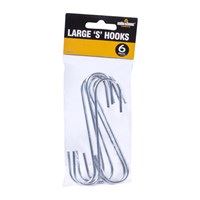 Milestone Pack of 6 Large Steel Hooks (Carton of 48)