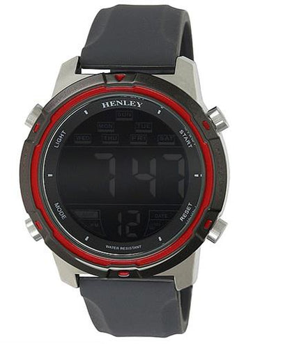 Henley Men's Digital rubber strap watch WATCH HDG036- MULTIPLE COLOURS