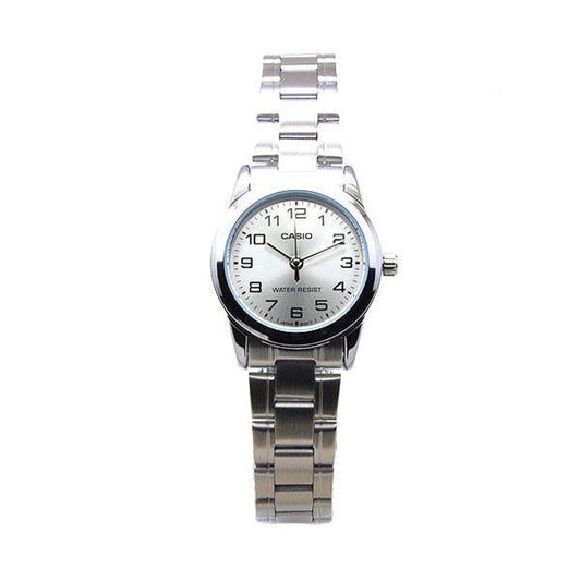 Casio Ladies's Standard Stainless Steel Easy Reader Silver Dial Watch LTP-V001D-7BUDF