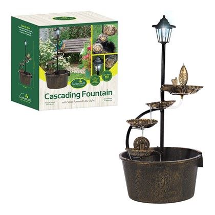 Garden Kraft Cascading Fountain With 4 Lotus Leaves (Carton of 4)
