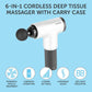 Carmen Massage Cordless Deep Tissue Massager with Carry Case- C82017