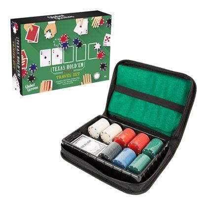 Global Gizmos Poker Set In Travel Case -26.2x6.2x18.5cm (Carton of 10)