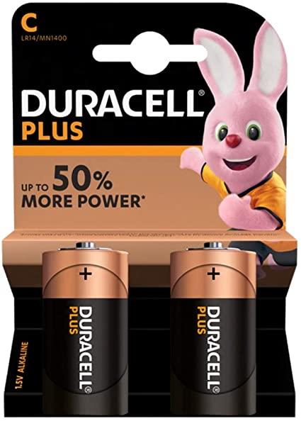 Duracell Plus C Size Alkaline Batteries Pack of 10