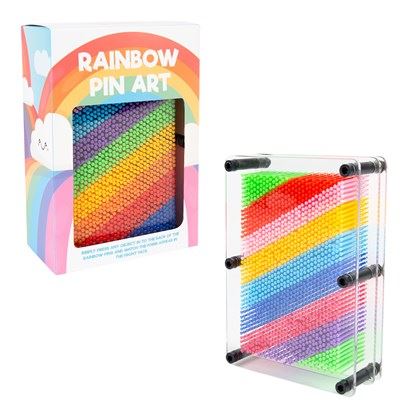 Global Gizmos Rainbow Pin Art Gadget - 7x5" Multi Colour (Carton of 12)