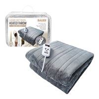 Bauer Luxury Soft Touch Heated Throw- Grey 120x160 (Carton of 4)