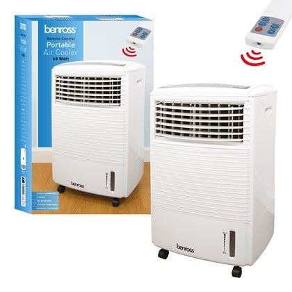 Benross Portable Air Cooler W/Remote Control - 60w (Carton of 1)