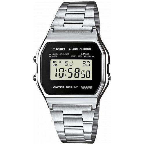 Casio Mens Digital Watch With Stainless Steel Bracelet  A158WA-1DF