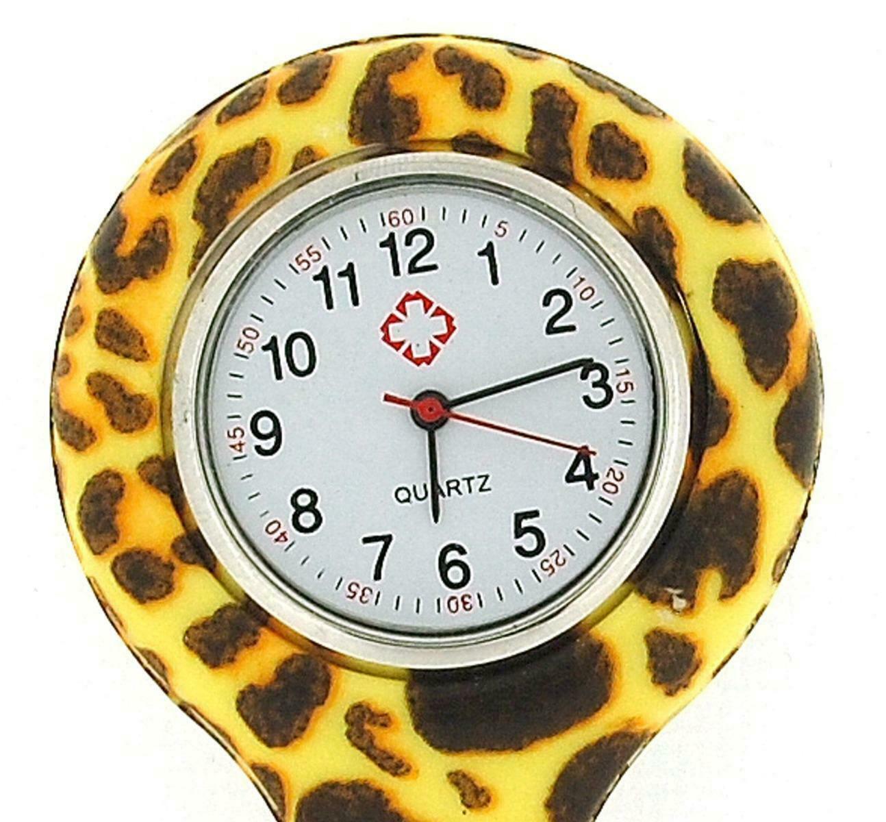 Relda Leopard Paw Print Infection Control Gel Professional Fob Watch REL05