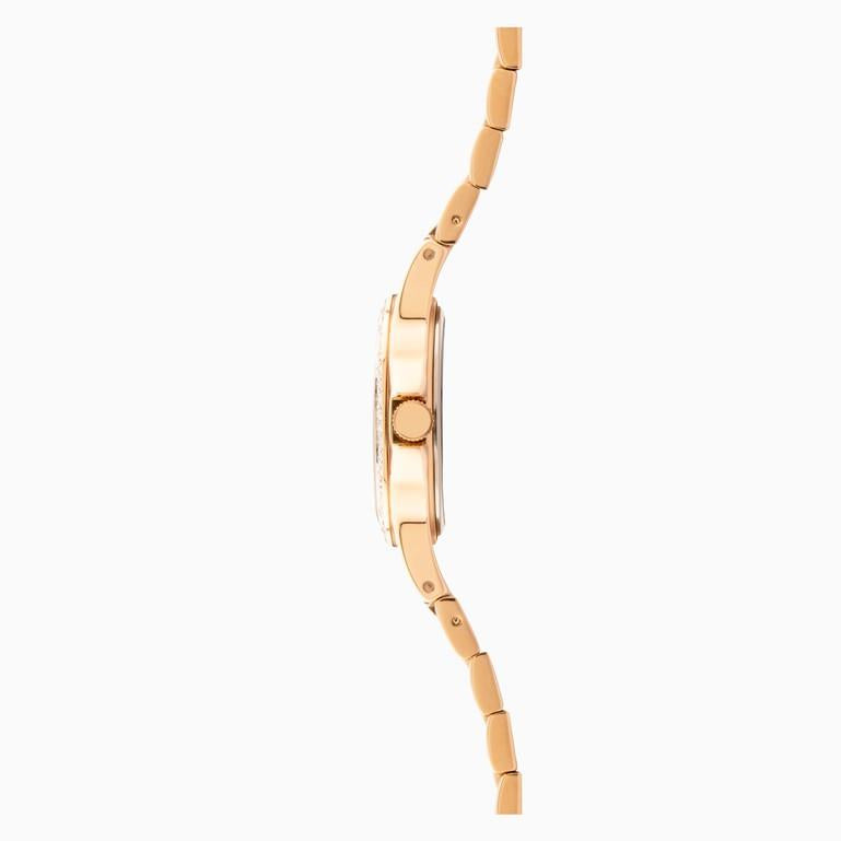 Seksy Ladies Rose Gold Case & Brass Bracelet With Navy Blue Dial Watch 2183