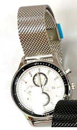 NY London Mens Fashion Dated Mesh Strap Watch PI-7632 Available Multiple Colour