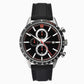 Sekonda Mens Watch Silver Case & Rubber Strap With Black Dial 1594